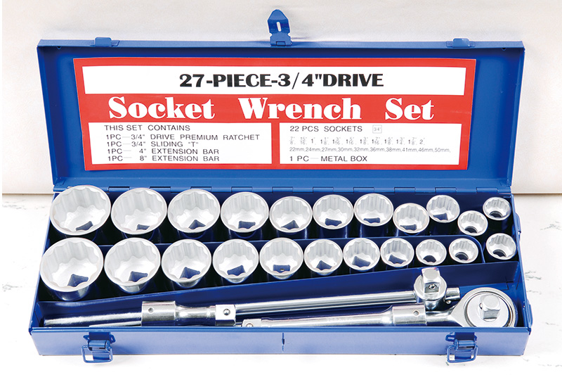 3/4"DR:20-50mm&7/8-2"27件英制套筒扳手